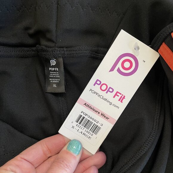 POP Fit | Women's Workout Legging and Top and Bra 5 Piece Bundle | Size: XL - Picture 13 of 15